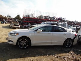 2014 Ford Fusion Titanium White 2.0L Turbo AT FWD #F23514